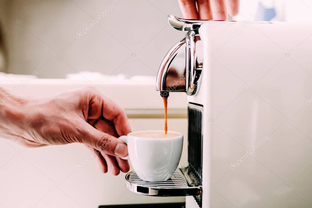 Certified technician working on an espresso machine